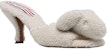 (W) Thom Browne Sheepskin Mule 'White Round Toe Stiletto' Putih Tumit Tinggi FFF129AL0010100
