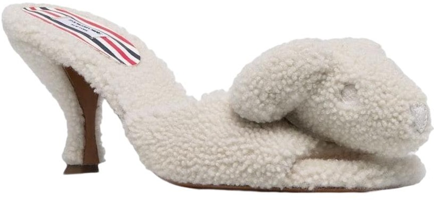 (W) Thom Browne Zueco Piel de Oveja 'Blanco Punta Redonda Tacón' FFF129AL0010100 Order (W) Thom Browne Zueco Piel de Oveja 'Blanco Punta Redonda Tacón' FFF129AL0010100