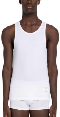 (Women) Thom Browne Simple Comfort White Vest MJN014A-08006-100-WHITE Buy (Women) Thom Browne Simple Comfort White Vest MJN014A-08006-100-WHITE