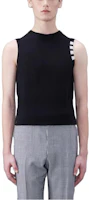 (Women) Thom Browne Slim Fit Striped Turtleneck Sleeveless Vest Black MKV070A-Y2001-001 (Women) Thom Browne Slim Fit Striped Turtleneck Sleeveless Vest Black MKV070A-Y2001-001