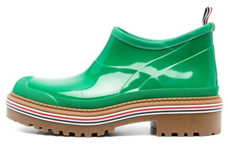 (Women) Thom Browne Slip-On Short Boot 'Green Patent Leather' FFB171A05690330