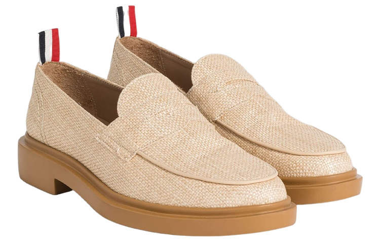 Order THOM BROWNE 女款米色皮革套脚休闲单鞋