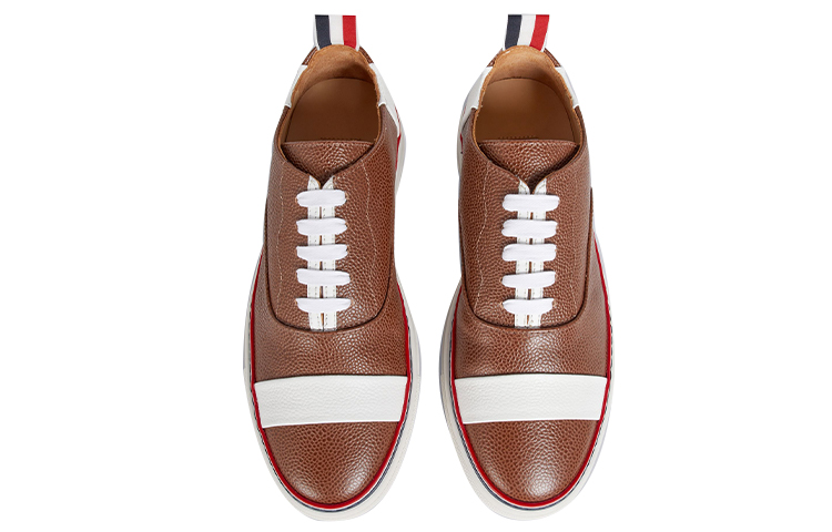(W) Thom Browne Sneaker 'Brown Pebble Grain Leather' 圖 4