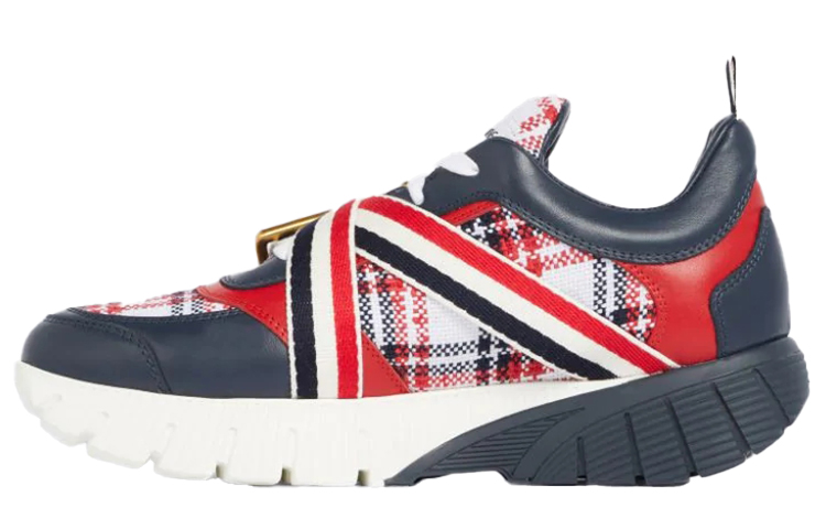 Buy (W) トムブラウン スニーカー 紺赤白チェック FFD045A06149960