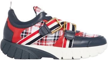 Order THOM BROWNE 紅白藍格紋 女款 運動鞋 藏青色