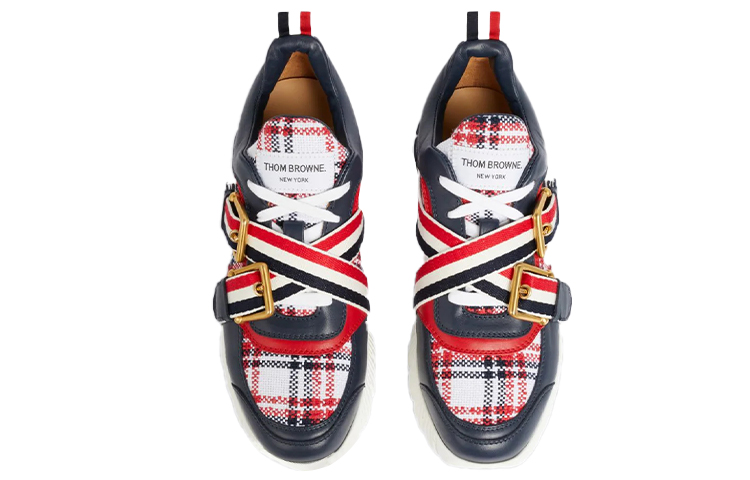 Shop (W) トムブラウン スニーカー 紺赤白チェック FFD045A06149960