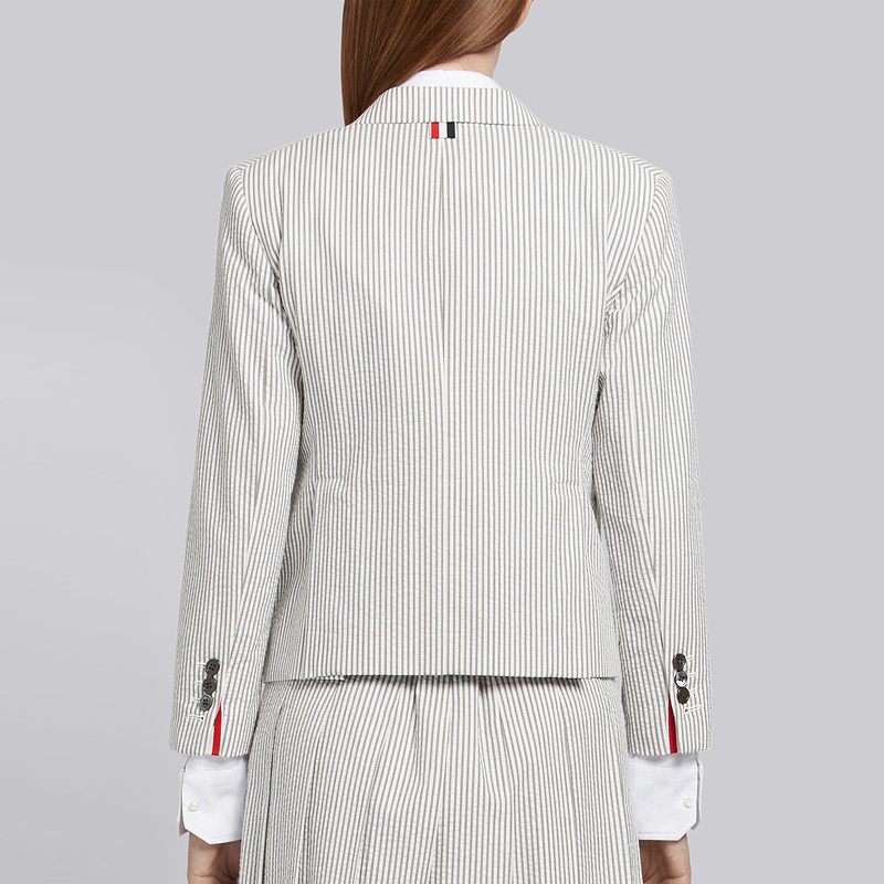 (Women) THOM BROWNE Solid Color Stripe V-Neck Blazer  Edition. FBC010H-00572-035 圖 5