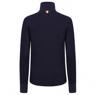 (W) THOM BROWNE 纯色海军蓝高领长袖T恤 FJS061A-06839-415 Lookbook (W) THOM BROWNE 纯色海军蓝高领长袖T恤 FJS061A-06839-415