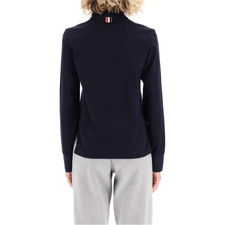 Details for (W) THOM BROWNE 纯色海军蓝高领长袖T恤 FJS061A-06839-415