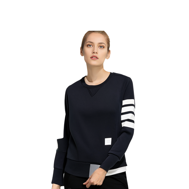 Sizing (W) 톰브라운 SS21 블루 스웻셔츠 로고와 포바 스트라이프 FJT002A-0535-415