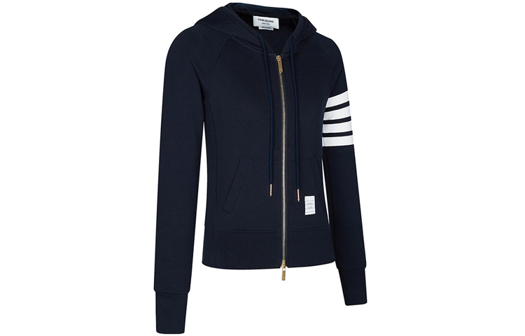 Purchase (W) 톰 브라운 SS21 클래식 네이비 4-바 후디 FJT001A-00535-415