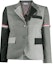 Order (W) Thom Browne SS21 Funmix Wool Jaket Lengan Panjang - Abu-abu. FBC010F-00473-025