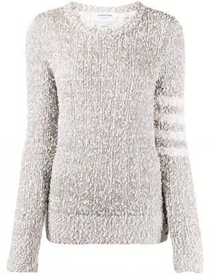 (W) Thom Browne SS21 Sweater Merino Cotton Crewneck Garis Abu-Abu Muda. FKA313A-Y9001-055 Buy (W) Thom Browne SS21 Sweater Merino Cotton Crewneck Garis Abu-Abu Muda. FKA313A-Y9001-055