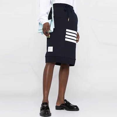 (W) Falda Ajustada Azul Marino Thom Browne SS21 con Rayas 4-Bar. FJK008A-00535-415 Shop (W) Falda Ajustada Azul Marino Thom Browne SS21 con Rayas 4-Bar. FJK008A-00535-415