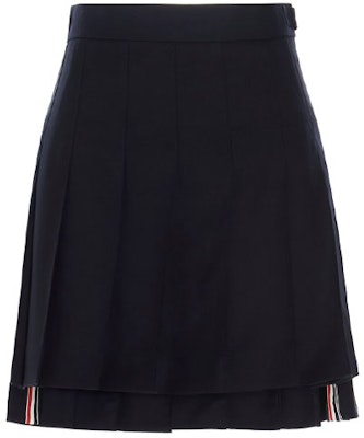 (W) Falda Mini Thom Browne SS21 Azul Marino de Lana Entallada de Tiro Medio. FGC402V-00626-415 Buy (W) Falda Mini Thom Browne SS21 Azul Marino de Lana Entallada de Tiro Medio. FGC402V-00626-415