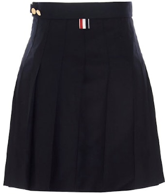 (W) Falda Mini Thom Browne SS21 Azul Marino de Lana Entallada de Tiro Medio. FGC402V-00626-415 Lookbook (W) Falda Mini Thom Browne SS21 Azul Marino de Lana Entallada de Tiro Medio. FGC402V-00626-415