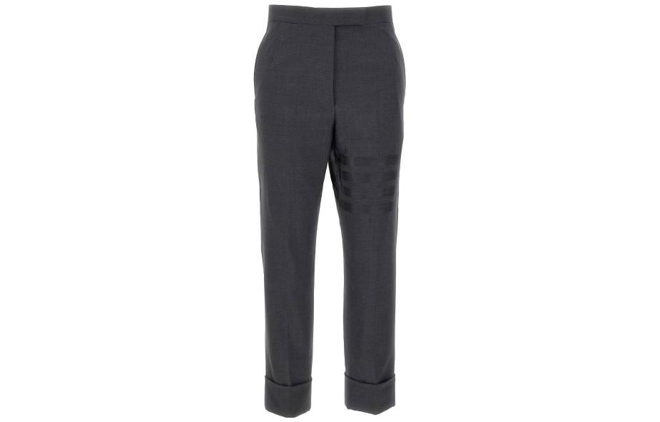 (Women) THOM BROWNE SS21 Solid High-Waist Casual Pants Women’s Dark Grey FTC337A-06146-025