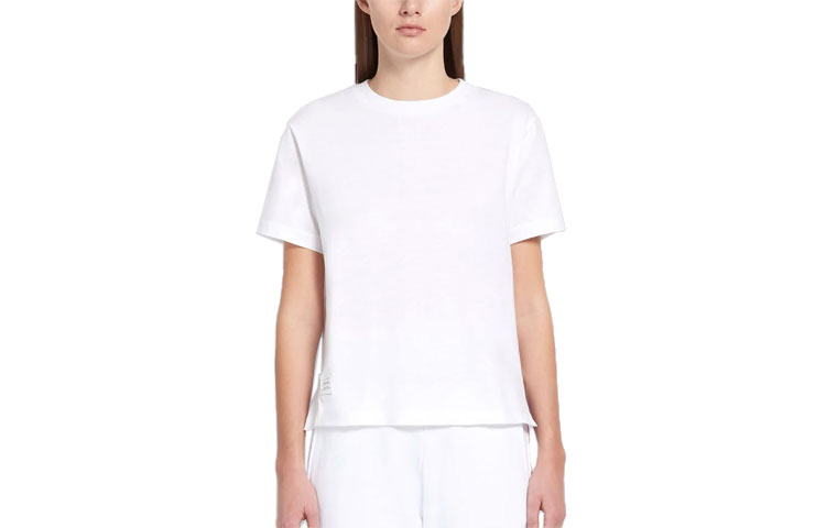 Order (W) 톰브라운 SS21 화이트 솔리드 크루넥 캐주얼 티셔츠 FJS036A-05398-100