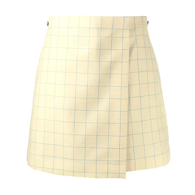 (Women) Thom Browne SS21 Yellow Wool Shorts FTC398A-07122-740