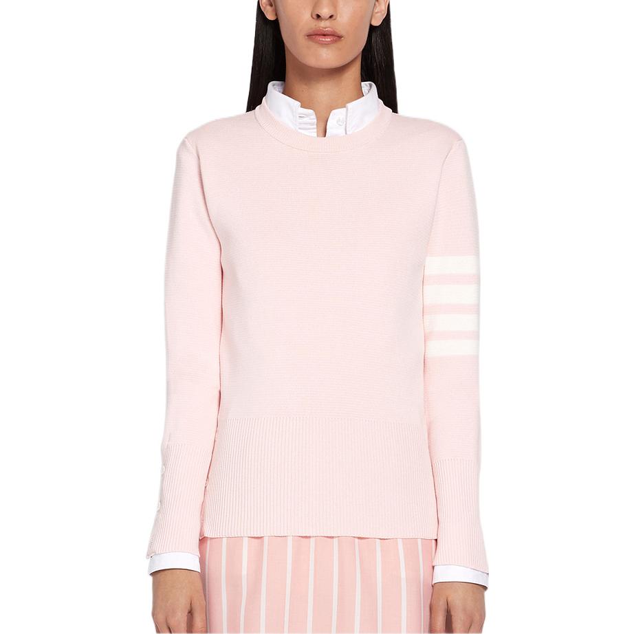 (Women) Thom Browne SS22  4-Bar Pink Crewneck Knit Sweater. FKA239A-00219-680 圖 4