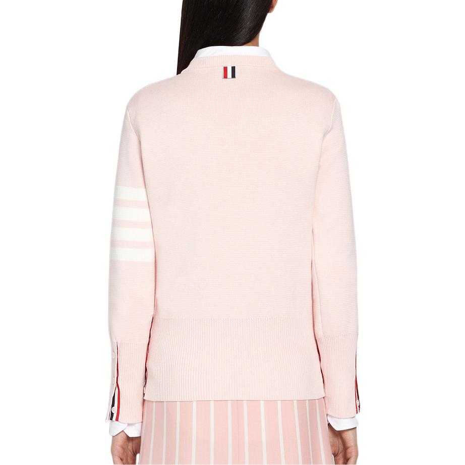 (Women) Thom Browne SS22  4-Bar Pink Crewneck Knit Sweater. FKA239A-00219-680 圖 5