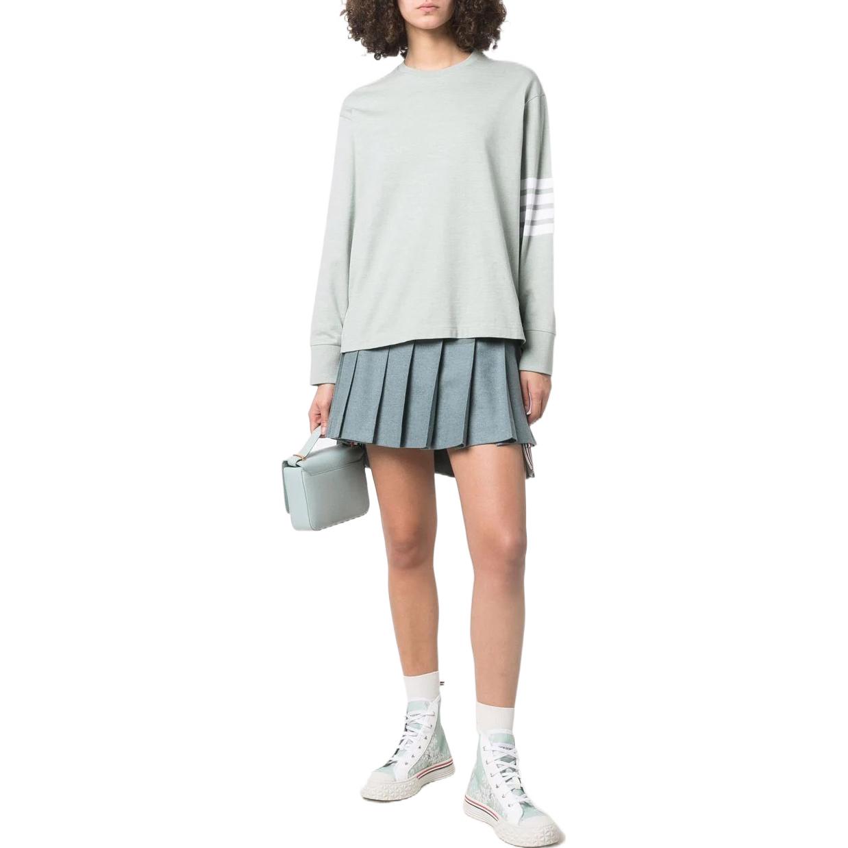 (Women) Thom Browne SS22  4-Stripe Mini Pleated Skirt Blue FGC402V-06393-420 圖 3