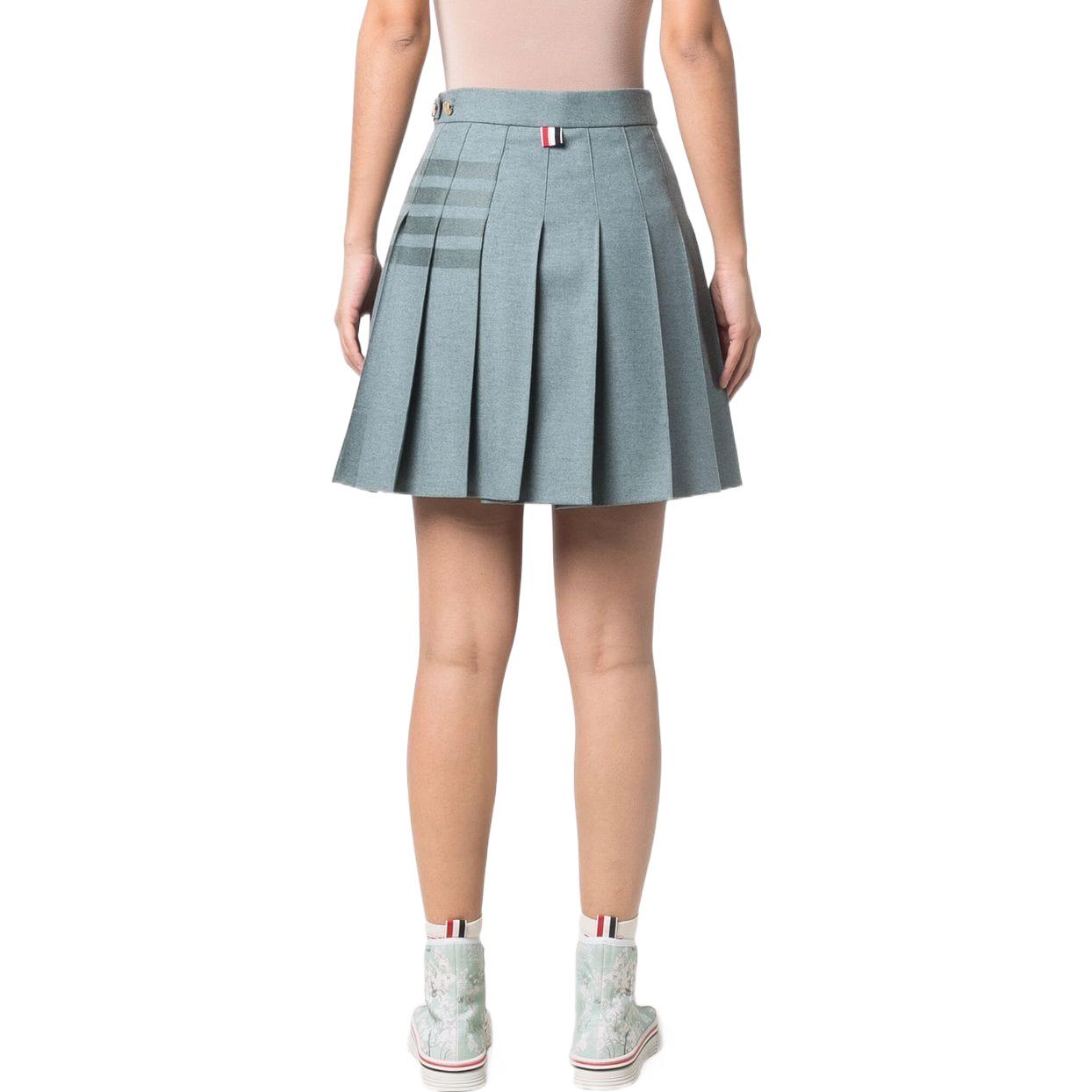 (Women) Thom Browne SS22  4-Stripe Mini Pleated Skirt Blue FGC402V-06393-420 圖 4