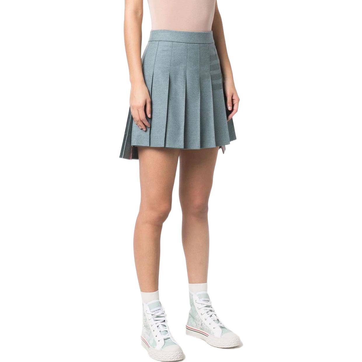 (Women) Thom Browne SS22  4-Stripe Mini Pleated Skirt Blue FGC402V-06393-420 圖 5