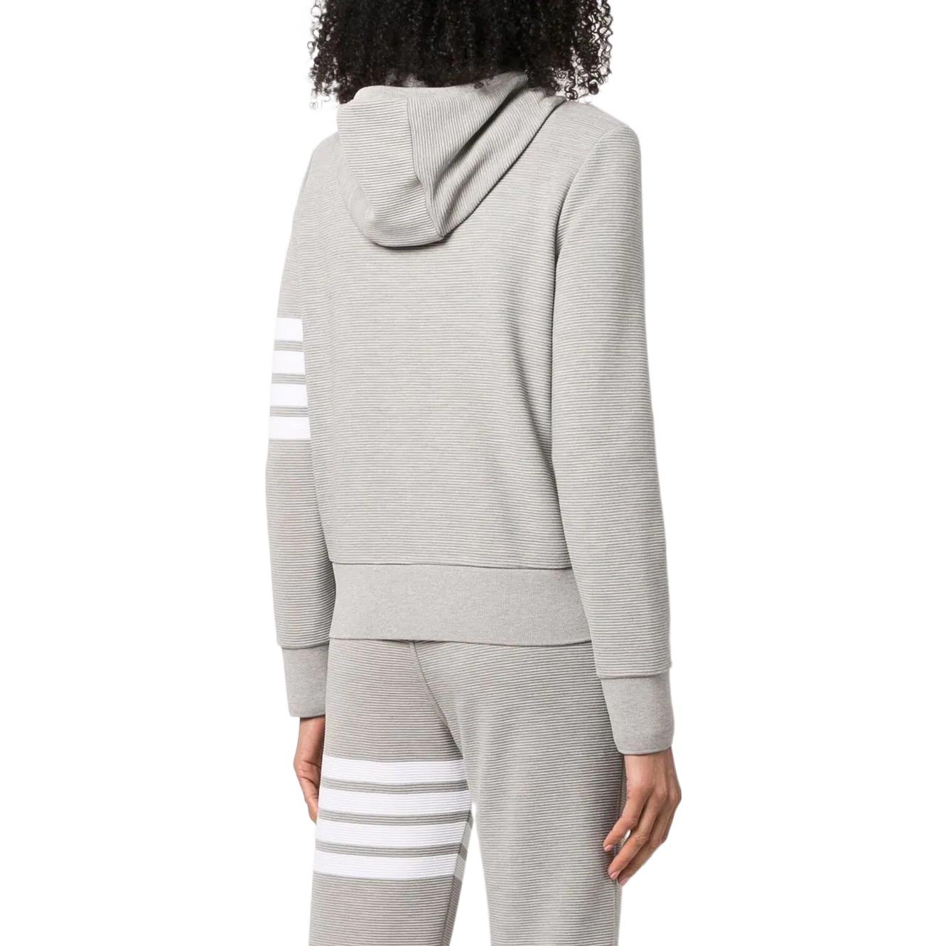 (Women) THOM BROWNE SS22  Classic 4-Bar Hoodie Gray Long Sleeve. FJT205A-08138-055 圖 4