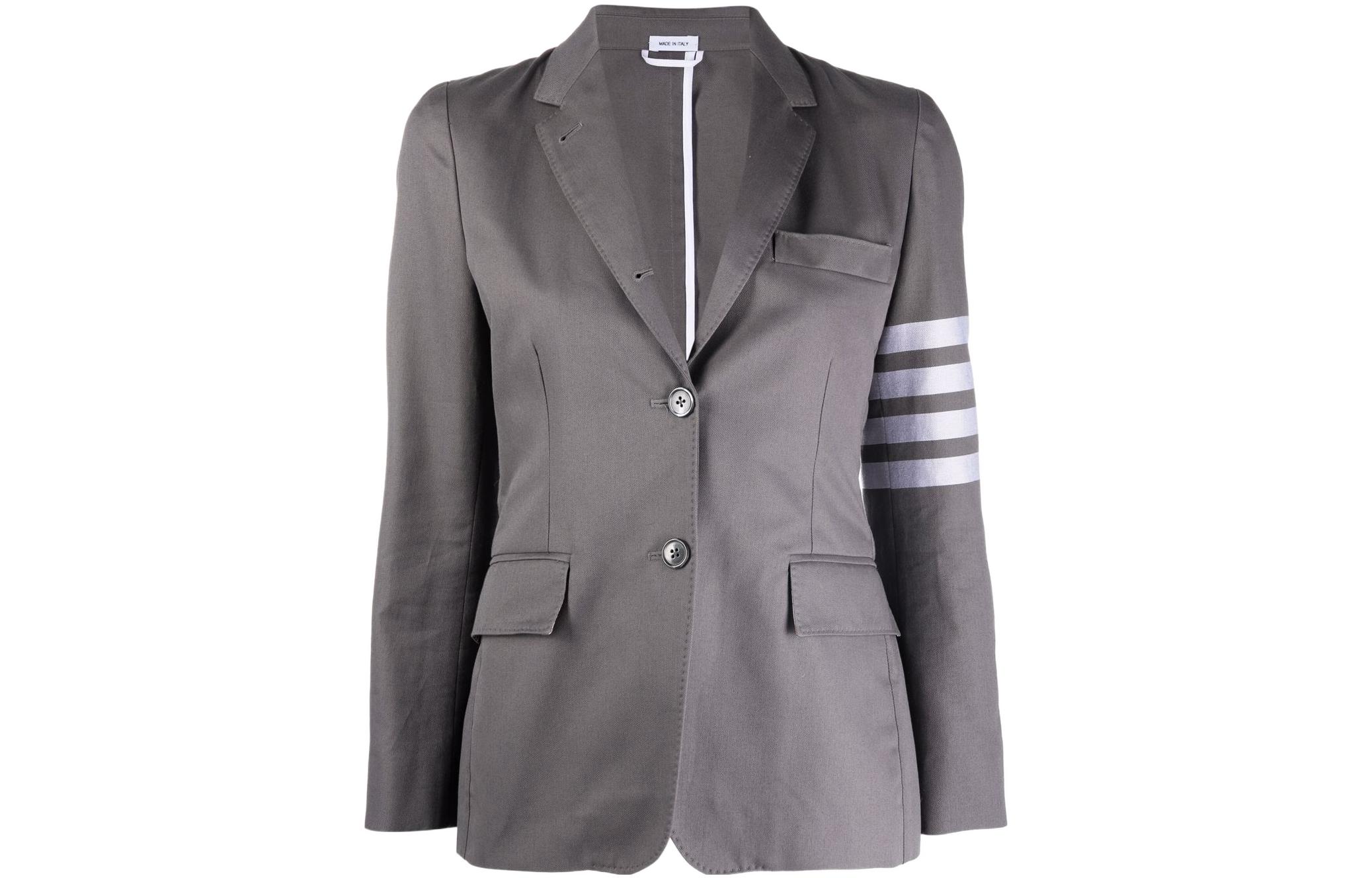 (Women) THOM BROWNE SS22  Classic 4-Stripe Gray Suit - Light Gray. FBC700U-07890-035