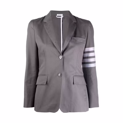 (Women) THOM BROWNE SS22 Classic 4-Stripe Gray Suit - Light Gray. FBC700U-07890-035