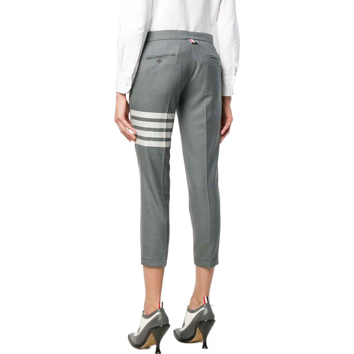 Shop (W) THOM BROWNE SS22 經典4條紋灰色九分褲 回歸校園必備款式 FTC025V-06146-035