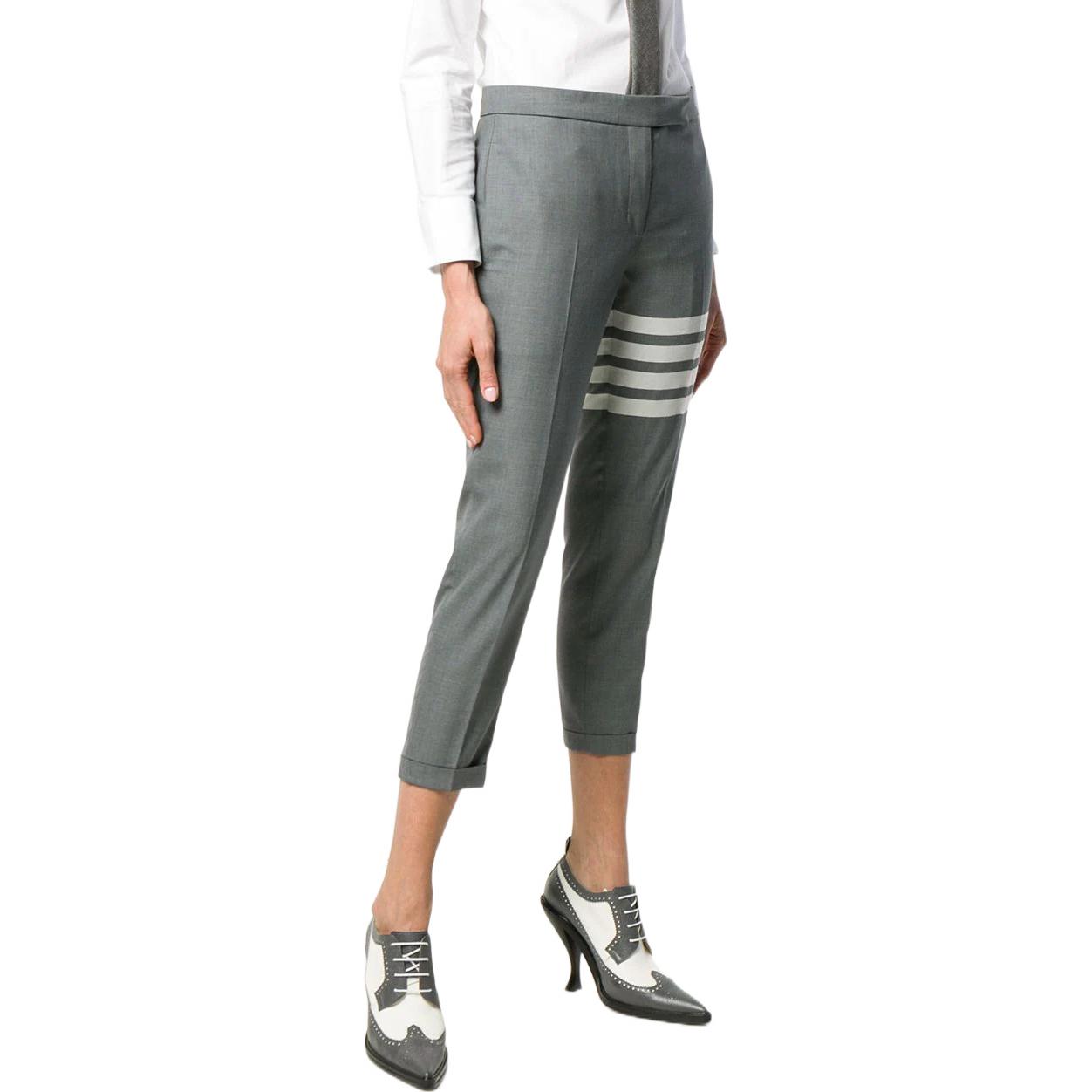 Purchase (W) THOM BROWNE SS22 經典4條紋灰色九分褲 回歸校園必備款式 FTC025V-06146-035