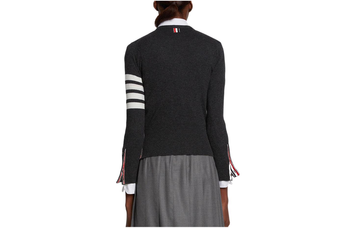 (Women) THOM BROWNE SS22  Classic Four-Bar Cashmere Sweater Grey FKC002A-00011-025 圖 3