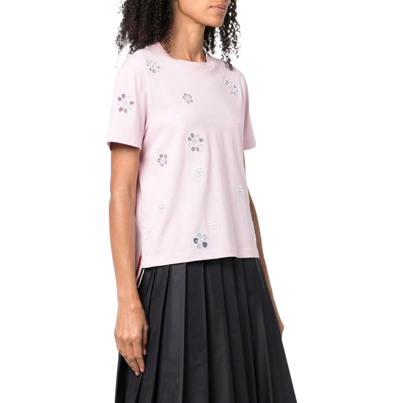 (Women) THOM BROWNE SS22  Floral Embroidery Oversized Short Sleeve T-Shirt. FJS113E-10420-680 圖 5