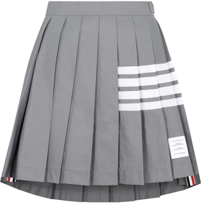 (W) THOM BROWNE SS22 Falda plisada gris de tiro alto con diseño de 4 rayas. FJK057A-07863-035 Buy (W) THOM BROWNE SS22 Falda plisada gris de tiro alto con diseño de 4 rayas. FJK057A-07863-035