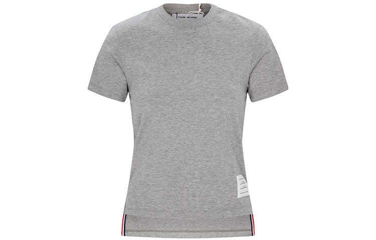 (Women) THOM BROWNE SS22  Grey Plain Casual Crewneck T-Shirt. FJS036A-05398 圖 2