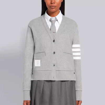 (W) Thom Browne SS22 Sweater Kelabu Berjalur Knit FJT069A-00535-055 Purchase (W) Thom Browne SS22 Sweater Kelabu Berjalur Knit FJT069A-00535-055