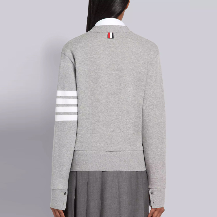Details for (W) Thom Browne SS22 Sweater Kelabu Berjalur Knit FJT069A-00535-055