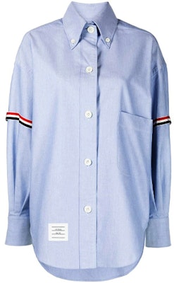 (W) THOM BROWNE SS22 Kemeja Lengan Panjang Garis Biru Muda Gaya Santai Lelaki FLL079-E06177-480 Buy (W) THOM BROWNE SS22 Kemeja Lengan Panjang Garis Biru Muda Gaya Santai Lelaki FLL079-E06177-480