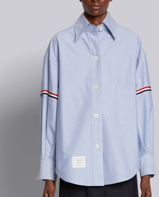 (W) THOM BROWNE SS22 Kemeja Lengan Panjang Garis Biru Muda Gaya Santai Lelaki FLL079-E06177-480 Purchase (W) THOM BROWNE SS22 Kemeja Lengan Panjang Garis Biru Muda Gaya Santai Lelaki FLL079-E06177-480