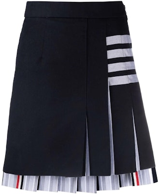 (W) Falda Plisada Navy Blue Thom Browne SS22 con Rayas Four-Bar. FGC846A-07890-415 Order (W) Falda Plisada Navy Blue Thom Browne SS22 con Rayas Four-Bar. FGC846A-07890-415