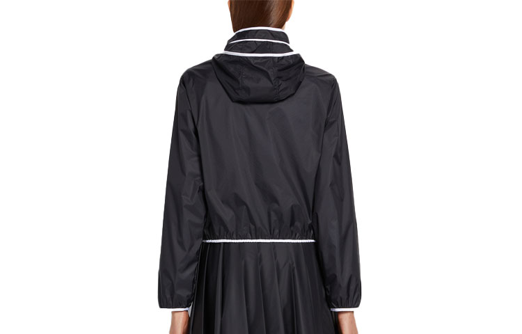 (Women) THOM BROWNE SS22  Navy Blue Solid Zip Windbreaker Hooded Jacket FJT209A-06859-415 圖 3