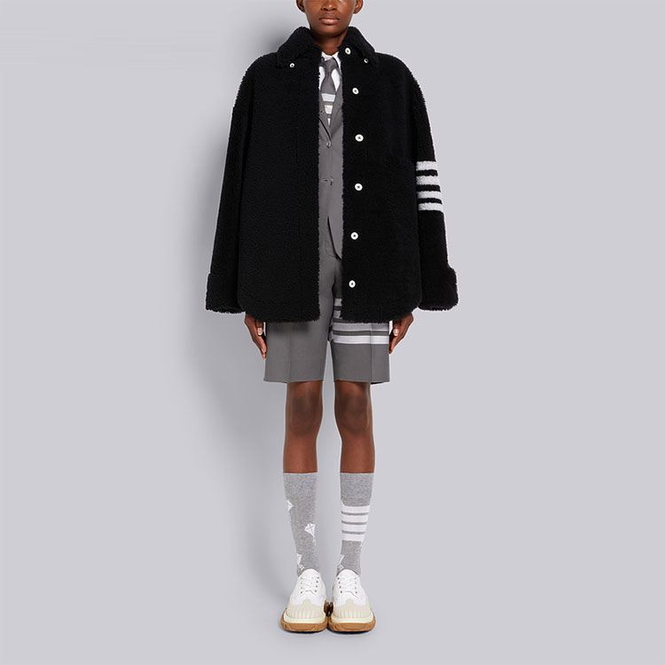 (Women) THOM BROWNE SS22  Navy Single-Breasted Stripe Collar Jacket FLL122C-02821-415 圖 3