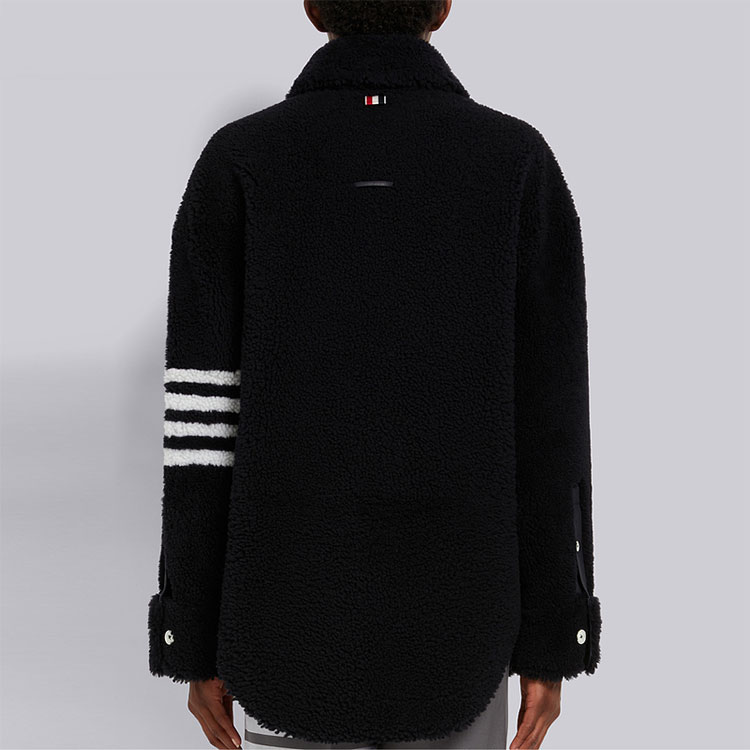 (Women) THOM BROWNE SS22  Navy Single-Breasted Stripe Collar Jacket FLL122C-02821-415 圖 4