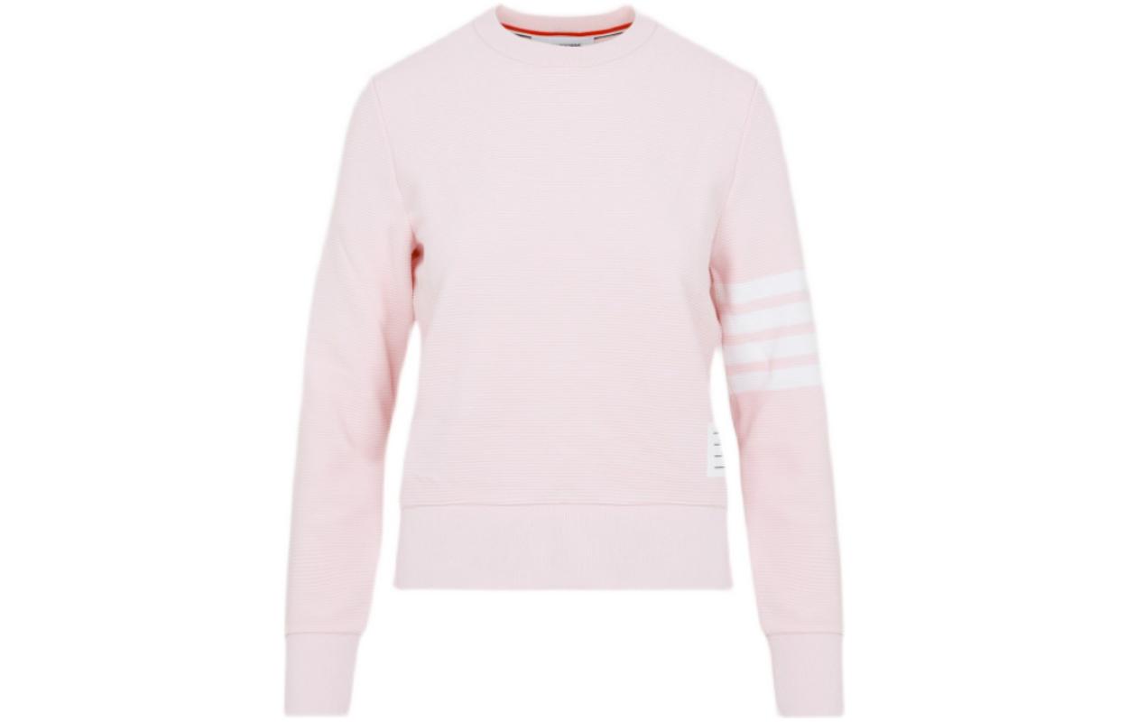 Order (W) THOM BROWNE SS22 Pink 4-Bar Stripe Crewneck Sweatshirt Klasik. FJT204A-08138-680