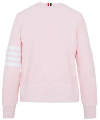 (W) THOM BROWNE SS22 Pink 4-Bar Stripe Crewneck Sweatshirt Klasik. FJT204A-08138-680 Lookbook (W) THOM BROWNE SS22 Pink 4-Bar Stripe Crewneck Sweatshirt Klasik. FJT204A-08138-680