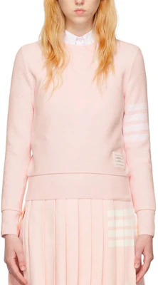 (W) THOM BROWNE SS22 Pink 4-Bar Stripe Crewneck Sweatshirt Klasik. FJT204A-08138-680 Purchase (W) THOM BROWNE SS22 Pink 4-Bar Stripe Crewneck Sweatshirt Klasik. FJT204A-08138-680