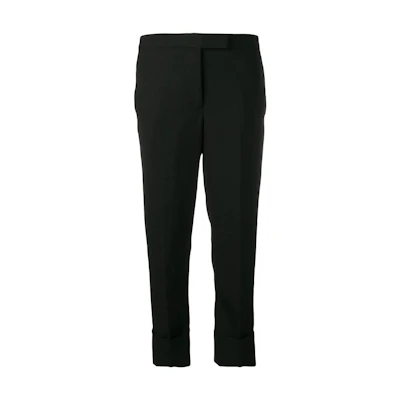 (Women) THOM BROWNE SS22 Slim Fit Casual Pants Black FTC016B-00473-001