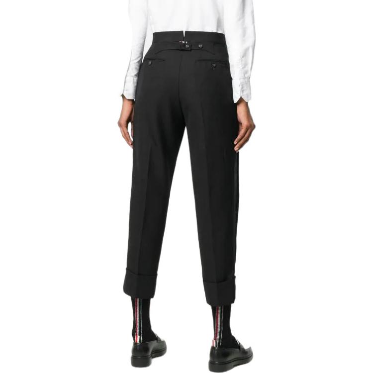 Purchase (W) THOM BROWNE SS22 修身版型休閒長褲 黑色 FTC016B-00473-001